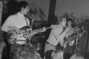 John Entwistle, Roger Daltrey and Pete Townshend performing at Watford Trade Union Hall in October 1965