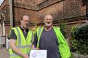 March rail station adopters, Adrian Sutterby and Max Mobius with the accreditation.