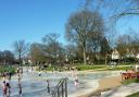 The splash park at Howard Park in Letchworth.