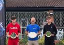 Lee Walker (left) and Mylo Sims (right) being presented with their awards