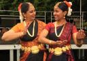 Mum Sharada and daughter Pratheeksha dance at Royston Arts Festival
