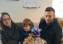 Seven-year-old Noah Witherington won a hamper from Ladds