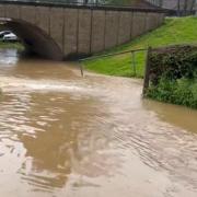 Eastbourne Avenue flooded in Stevenage last month