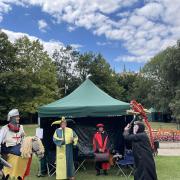 St George and the Dragon at the Royston Pageant