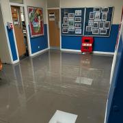 The senior site building was flooded at King James Academy Royston