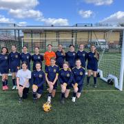 King James Academy's U15 girls who are through to a national football final. Picture: KJA