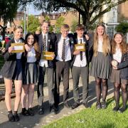 The KJAR Year 11 pupils with their awards