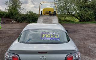 One vehicle was seized by police because the driver did not have insurance