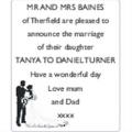 Tanya Baines and Daniel Turner