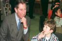 Charles III, then Prince of Wales, on a visit to the Purcell Music School in 1998