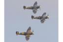 A Spitfire trio in action at the IWM Duxford Flying Days: Best of 2021 event.
