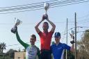 Martin Lawless of Ashwell Cycling Club (right) was third in the Tour ta Malta.