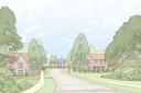 A drawing shows how the entrance from Newmarket Road, Royston could look