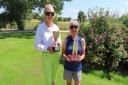 Carol Miller (left) and Kiki Yuen were the winners at Heydon Grange Golf Club's ladies championship.