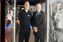 Police and Crime Commissioner Jason Ablewhite during a visit to the Armed Policing Museum in Chatteris. He is pictured with Mark Williams, chief executive of the Police Firearms Officers Association (POFA).