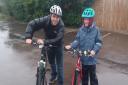 Iris Bostanci took Mayor Nik Johnson on a cycling tour of Melbourn to raise awareness of the need for safer cycle routes