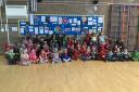 Icknield Walk First School pupils dressed up for Superhero Day