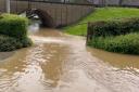 Eastbourne Avenue flooded in Stevenage last month