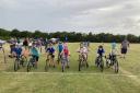 Riders in the U10 scratch race prepare for the start at Cycle Club Ashwell. Picture: CCA