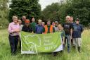 Cllr Steve Jarvis with volunteers from Friends of Norton Common, members of John O'Conner's team and the council's greenspace manager