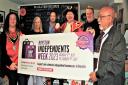Royston BID members and councillors at Revolution Records for Independents Week