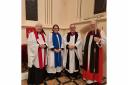 The Rev'd Dr Steven Sivyer (second from right) was welcomed as the new Vicar of Royston