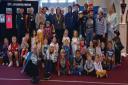 The Holiday Club attendees on the Friday, along with Mayor Cllr Lisa Adams and the adult leaders and helpers