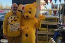 Pudsey Bear attended the Rotary collection at Tesco in Royston