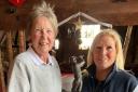 Lady captain Debs Tweddle (right) presents the If Only Trophy to Marilyn Symonds.