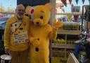 Pudsey Bear attended the Rotary collection at Tesco in Royston
