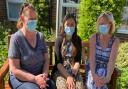 Liz, Lucy and Collette first meeting at Garden House Hospice Care