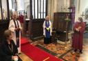 Four women who helped run All Saints Melbourn and Holy Trinity, Meldreth were presented with bouquets by the congregation