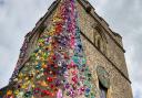 The flower tower at St Margaret of Antioch Church in Barley