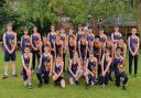 The Year 8 and 9 athletics team at King James Academy in Royston.