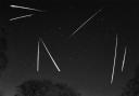 David Hatton's compilation image of meteors taken from his garden in Royston