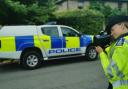 PCSO Moss performing speeding checks in Therfield