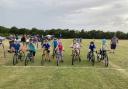 Riders in the U10 scratch race prepare for the start at Cycle Club Ashwell. Picture: CCA
