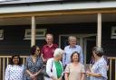 Councillors at the official opening of Therfield sports pavilion