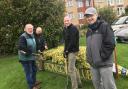 Rotarians planted crocuses at Royston Golf Club to support the End Polio Now campaign