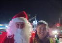 Santa with Mayor Cllr Lisa Adams
