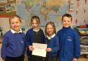Studlands Rise pupils with the letter from Sir David Attenborough