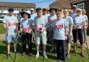 The AWPC walking group who took part in the Sawston Fun Run