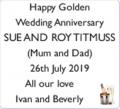 Sue and Roy Titmuss