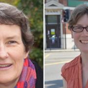 Royston town councillors Ruth Brown and Carol Stanier