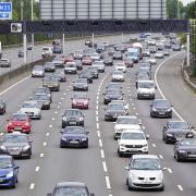 The AA has issued an amber alert for traffic in eight UK hotspots - including the M25 to the west of London (pictured)