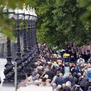 Queues between Westminster Bridge and Lambeth Bridge on London's South Bank on Wednesday, September 14 for the Queen's lying-in-state
