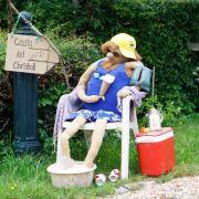 Costa del Chrishall: This scarecrow wasn't dressed for the weather.