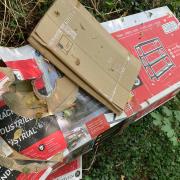 A £400 fine has been issued after fly-tipped boxes were found in Guilden Morden