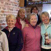 The joint winners of the weekend winter league competition at Heydon Grange Golf Club.