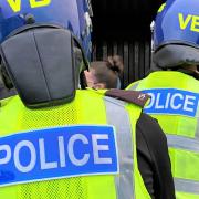 Cambs police officers on a county lines drugs crackdown.